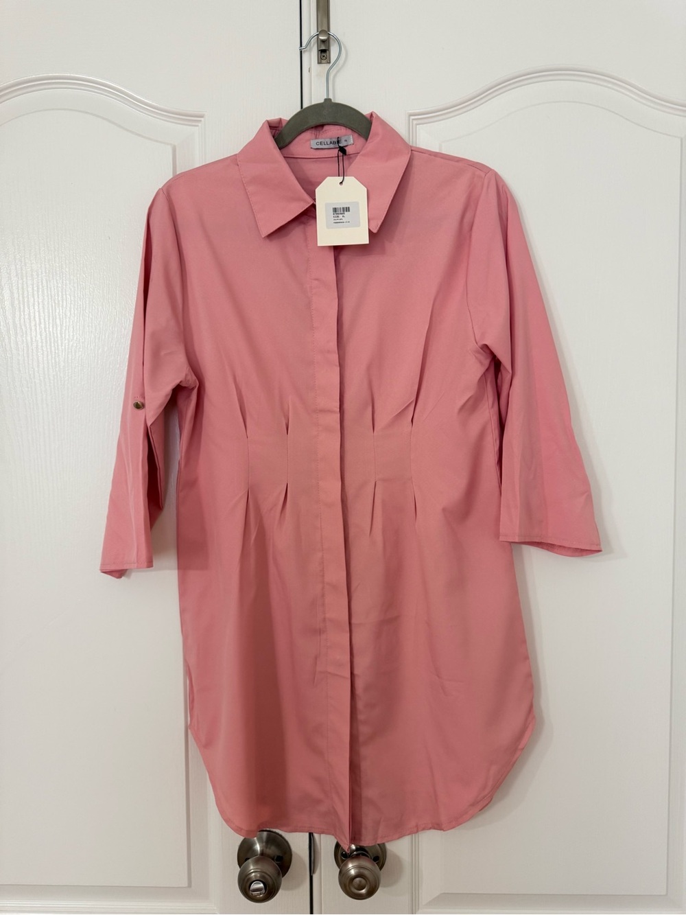 CELLABIE Pink Collared Button-Up Shirt